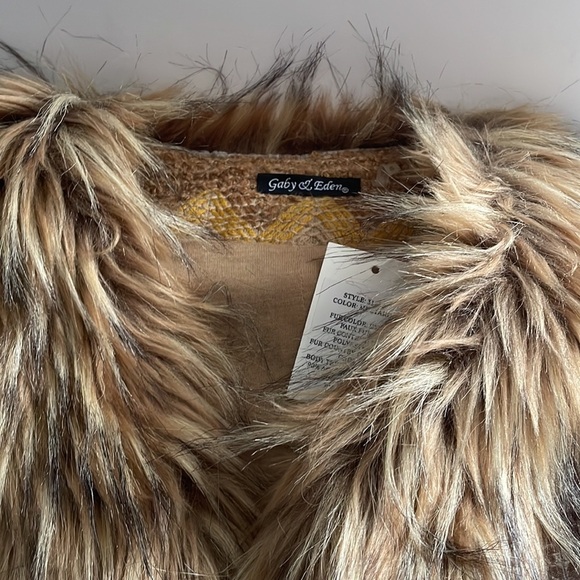 COAT S fur and textile, new. - Picture 3 of 14